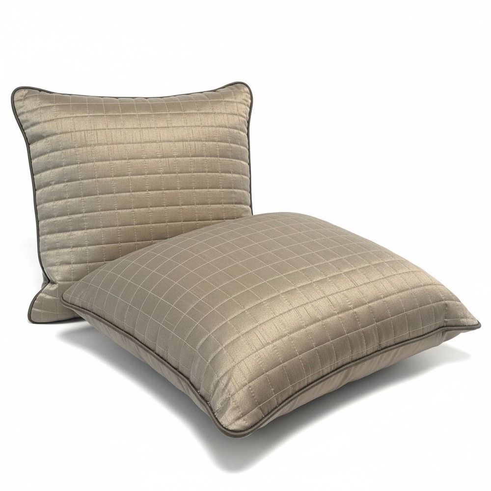 Jennifer Lopez Luxury Throw Pillows Satin Gold Taupe 2011 New